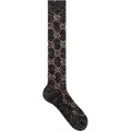 Gucci Lurex GG-print socks - Black