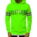 Stílusos neon zöld kapucnis pulóver MACH/3123