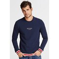 Guess kék férfi pulóver Front Logo Sweatshirt
