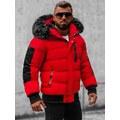 Ozonee Férfi téli kabát Bagderdeiz piros