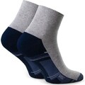 STEVEN Világosszürke férfi pamut fél frottír zokni Art.040 EL057, LIGHT GRAY MELANGE