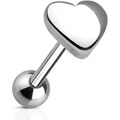 Ekszer Eshop - Nyelv piercing - nagy szív alakú fejecske C8.2