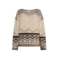 usha FESTIVAL Pulóver 'Rakata' bézs / sötét barna / szürke melír