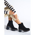 Shelvt Women's black ankle boots