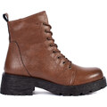 BASIC Sergio Leone barna bőr, vastag talpú bokacsizma, 4,5 cm sarok TR704-S-BR