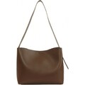 SOLIER Sötétbarna női bőr shopper táska ELLISE FL40 ELLISE DARK BROWN 89-8560