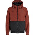 JACK & JONES Átmeneti dzseki 'JJERush' tűzpiros / fekete