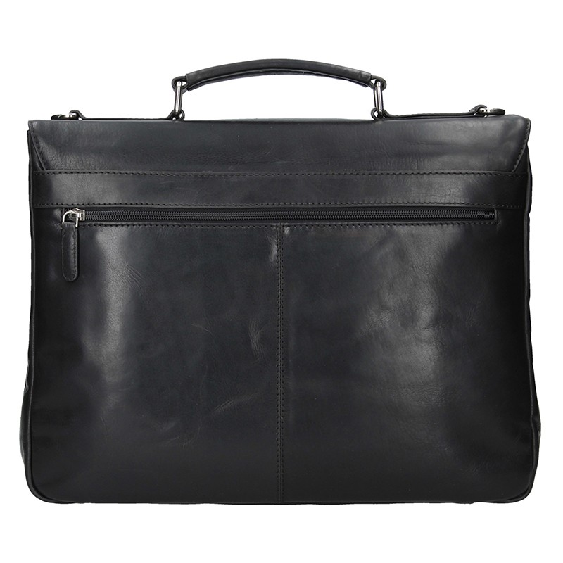 Luxus férfi bőr aktatáska Bugatti Trevor - fekete