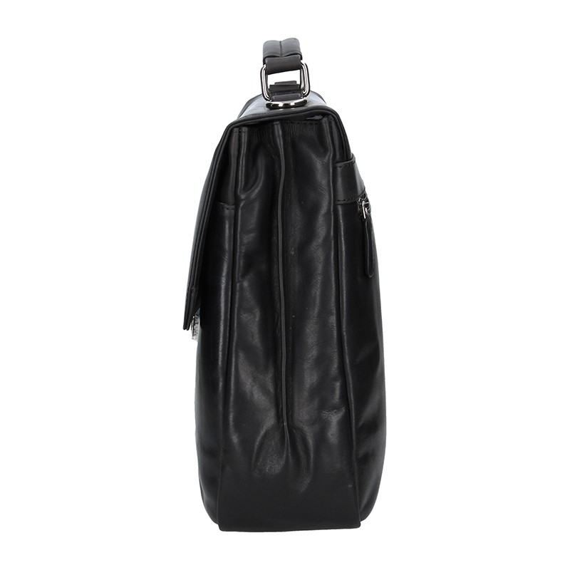 Luxus férfi bőr aktatáska Bugatti Trevor - fekete