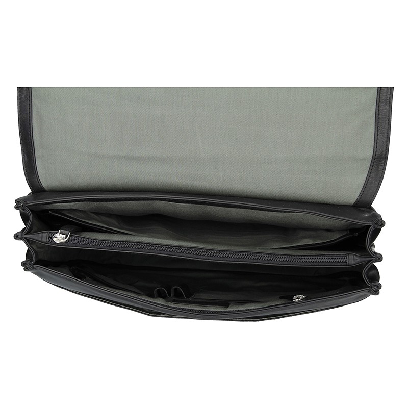 Luxus férfi bőr aktatáska Bugatti Trevor - fekete