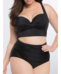 plus size black bikini