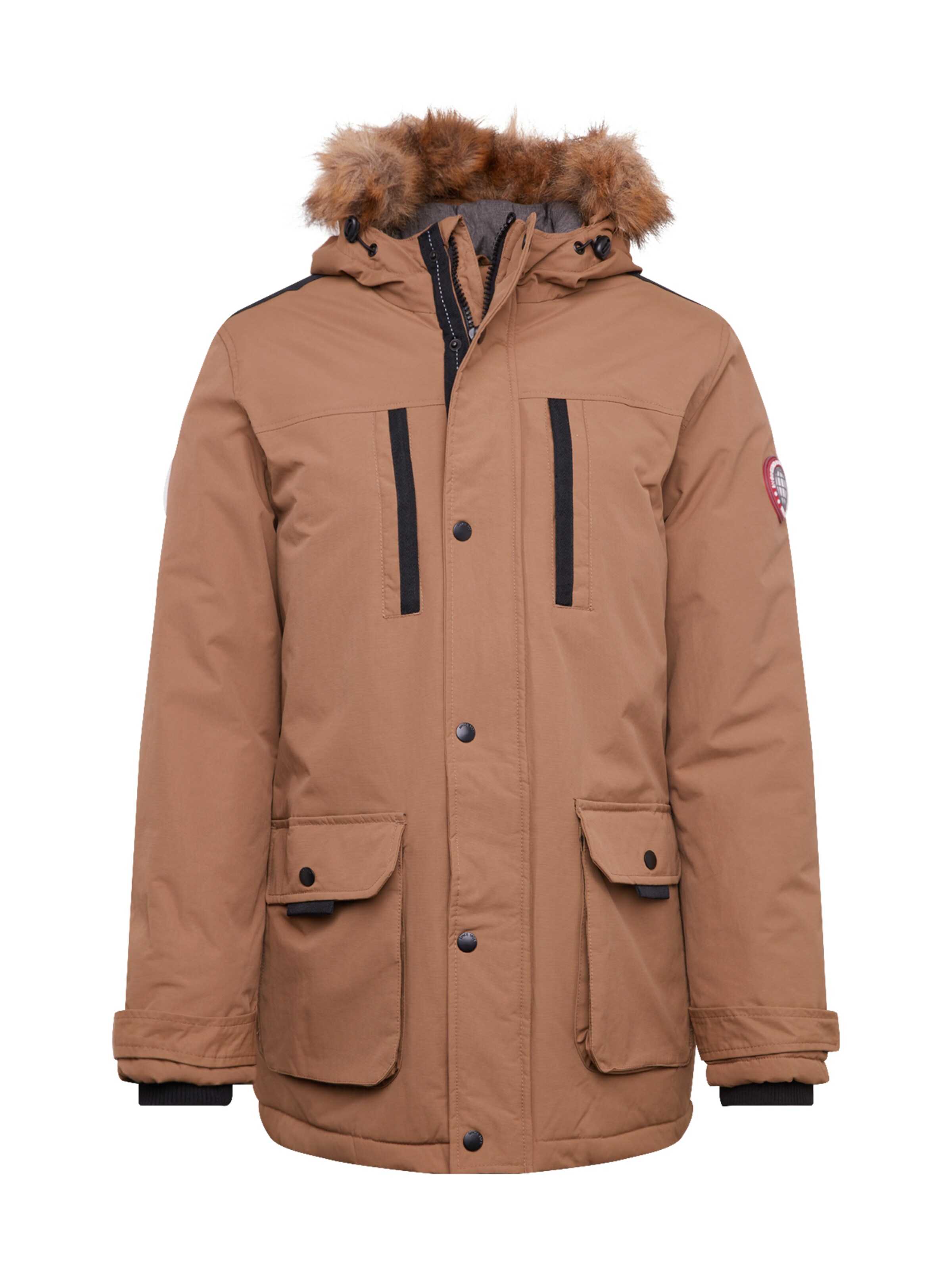 BURTON MENSWEAR LONDON Téli parka 'aw18 camel oak parka all Férfi téli parka dzseki kamel Bolf 1971 Camel