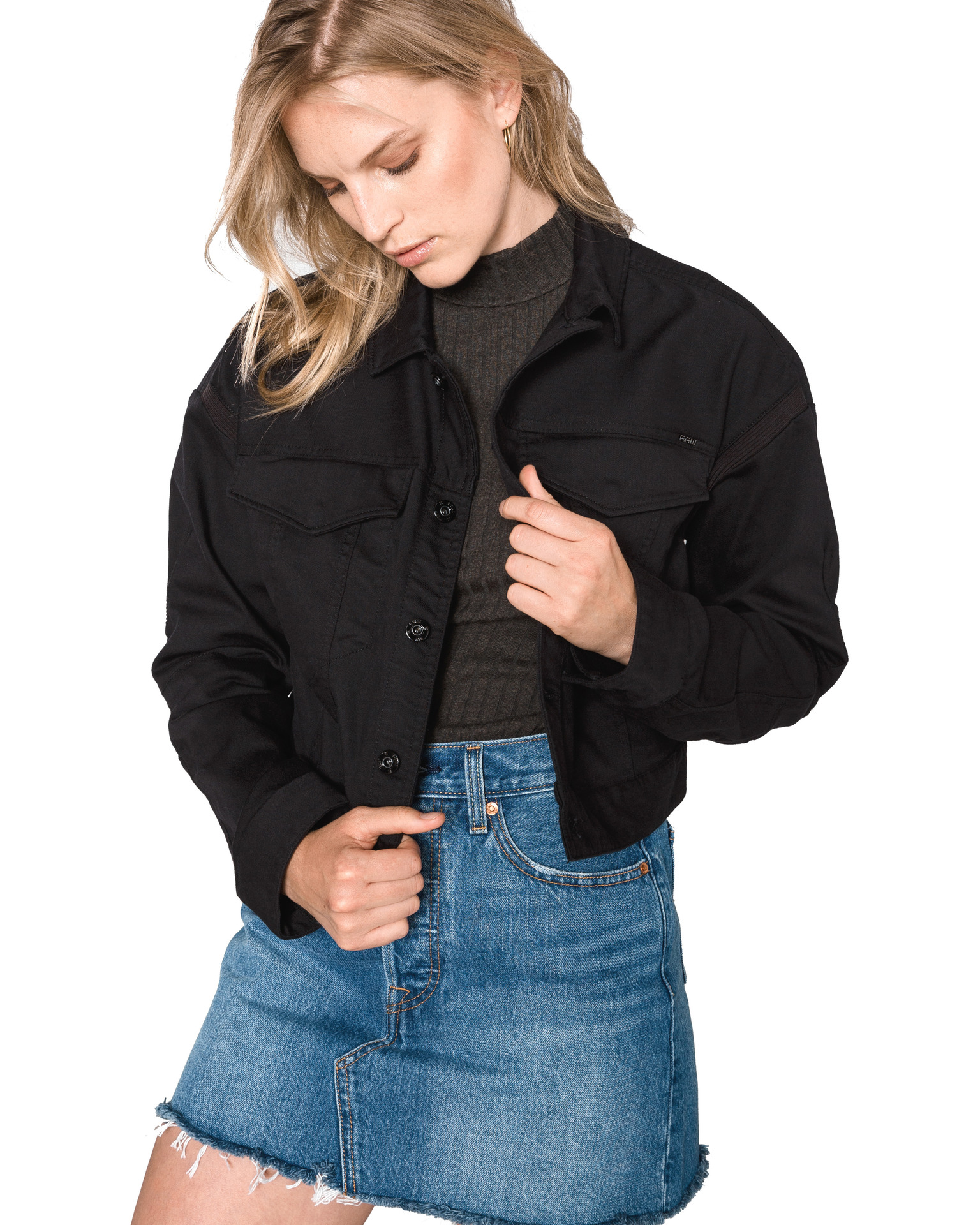 Női G Star RAW Motac Dzseki Fekete GLAMI.hu Bélelt Női farmer dzsekik Glami.hu