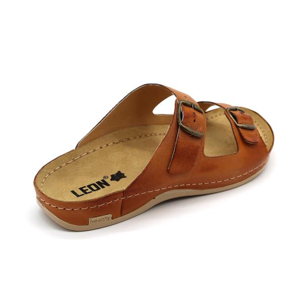703 LEON Comfort férfi bőr papucs