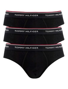 3PACK Fekete Tommy Hilfiger férfi slip alsónadrág