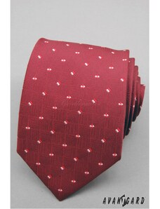 Avantgard Piros férfi nyakkendő kis négyzetekkel