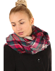 Glara Checkered scarf with fringes