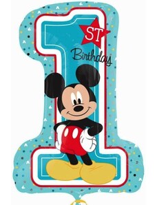 Disney Mickey első születésnap fólia lufi 71cm