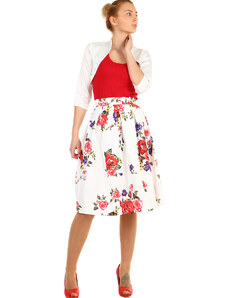 Glara Women's half-round ladies skirt floral print