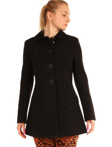 Glara Black ladies woolen coat