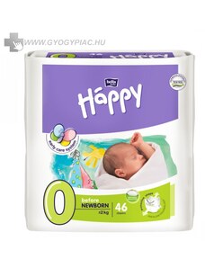 Bella Baby Happy Before Newborn 0-2KG 46 db/csomag kis súlyú újszülöttek számára