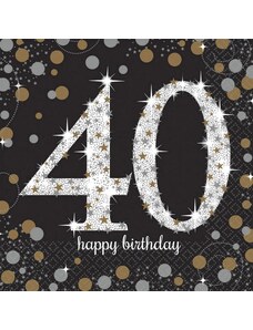 Boldog Születésnapot Happy Birthday 40 szalvéta man 16 db-os