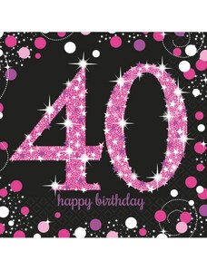 Happy Birthday 40 szalvéta girl 16 db-os