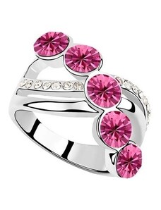 Ékszerkirály Elegáns köves gyűrű, Rózsaszín, 6,5
