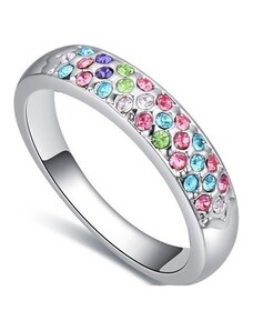 Ékszerkirály Ezüst színű karika gyűrű, Multicolor, 6,5