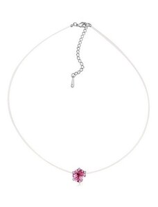 Ékszerkirály Láthatatlan láncos nyaklánc, Rózsaszín, Swarovski kristállyal díszített