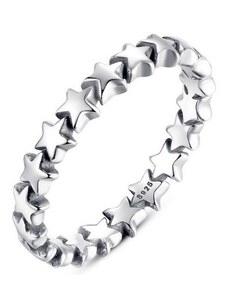 Ékszerkirály Csillag mintás ezüst gyűrű, 6-os méret