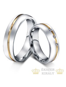 Ékszerkirály Férfi karikagyűrű, nemesacél, ezüstszínű, 9-es méret