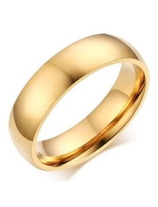 Ékszerkirály Női karikagyűrű, klasszikus stílusú, nemesacél, arany színű, 7-es méret