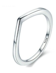 Ékszerkirály Ezüst gyűrű, szabálytalan forma, 6-os méret