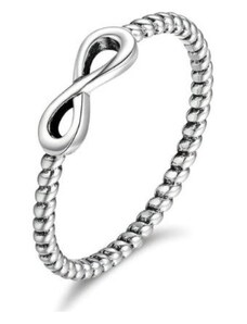 Ékszerkirály Ezüst gyűrű a végtelen jelével díszítve, 7-es méret