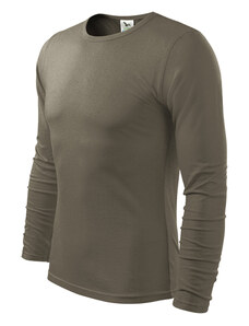 Malfini Fit-T hosszú ujjú póló, Army szín, 160g/m2