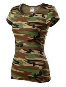 Malfini Camouflage női terepmintás trikó, brown, 150g/02