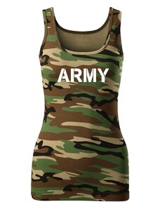 DRAGOWA női atlétapólók army, camouflage 180g/m2