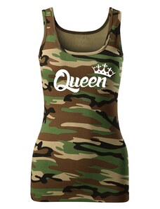 DRAGOWA női atlétapólók queen, camouflage 180g/m2