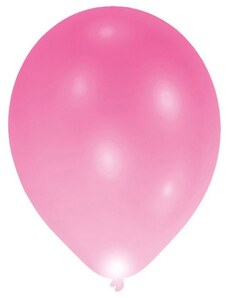 KORREKT WEB Világító LED Pink léggömb, lufi 5 db-os 11 inch (27,5 cm)