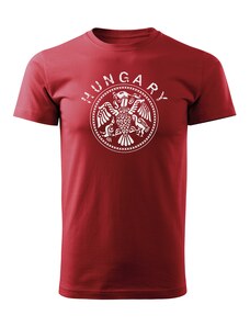 DRAGOWA rövid póló magyar, piros 160g/m2