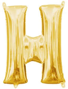 KORREKT WEB Gold, Arany mini H betű fólia lufi 33 cm