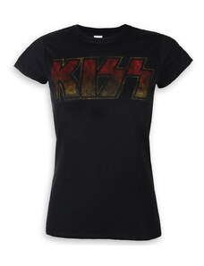 Metál póló női Kiss - Classic Logo - ROCK OFF - KISSTS01LB