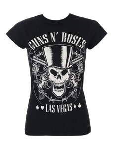 Metál póló női Guns N' Roses - Skull & Pistols - ROCK OFF - GNRTS37LB