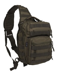 Mil-tec Assault small egy vállpántos hátizsák, olíva színű 10L