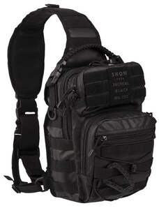 Mil-tec Tactical egy vállpántos hátizsák, fekete 10L
