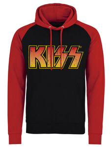 Kapucnis pulóver férfi Kiss - Distressed Logotype - HYBRIS - ER-36-KISS004-H68-10-BKRD