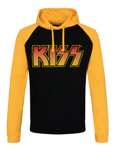 Kapucnis pulóver férfi Kiss - Distressed Logotype - HYBRIS - ER-36-KISS004-H68-10-BKYE