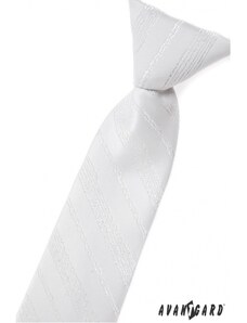 Avantgard Fehér baba nyakkendő, ezüst mintával
