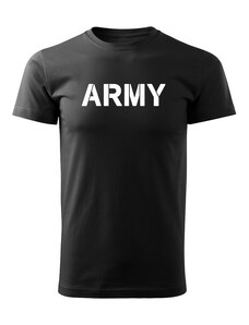 DRAGOWA rövid póló Army, fekete 160g/m2